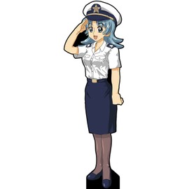Wet Paint SP12837 Female Woman Anime Navy Uniform Salute Cardboard Cutout Standee Standup