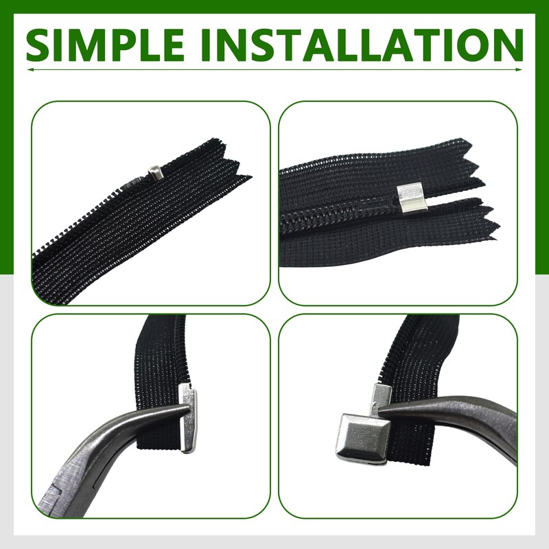 SHRJ 80Pcs Metal Insertion Pin Set Zipper Repair Kit Latch