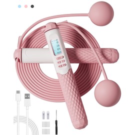 nonogo Cordless Jump Rope with Counter for Fitness - Adjustable Smart Skipping Rope For Men Women Kids Outdoor Speed Boxing Crossfit Workout Exercise Cardio