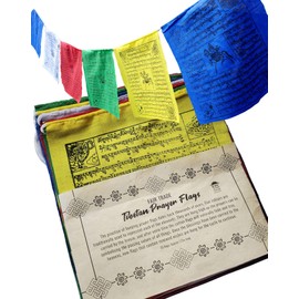 Cotton Tibetan Prayer Flags - Fair Trade - 25 flags - 5.5 metres total length