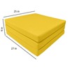 Danfuton Yellow Tri Fold Foam Bed, Shikibuton, Convertible Ottoman Mat