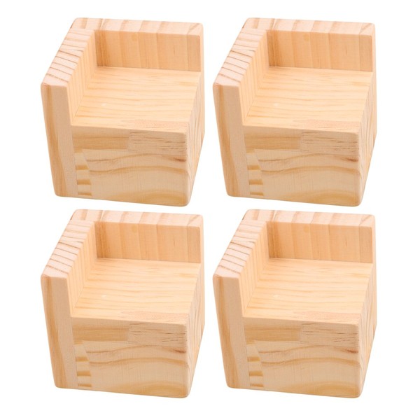 Yibuy Set of 4 5 cm Lifting Height Furniture Table Lifter Sofa Bed Raiser for 6 x 6 cm Feet