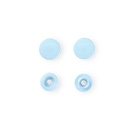 Snap Plastic Color Button (Hock) Light Blue Round 0.5 inch (12.4 mm) Set of 30 Refill