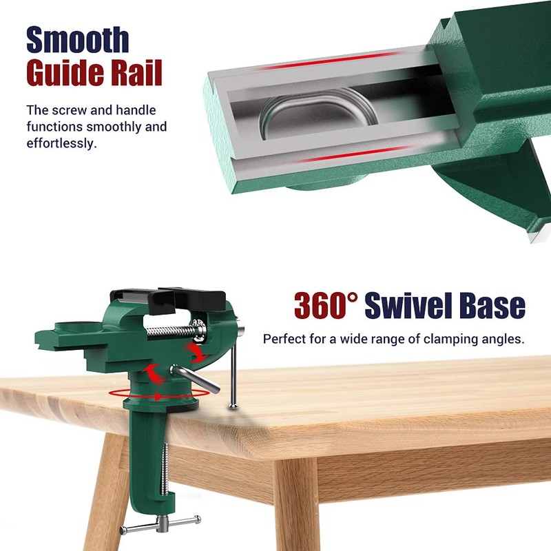 Nuovoware Table Vise 3 Inch, 360° Swivel Base Universal Home