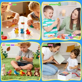 Yimomoyi Air Dry Clay, 96Pcs 48 Colors Modelling Clay Kit for Kid, Air Dry Clay for Kids, Ultra Light Non-Toxic Air Drying Clay, with Tools & Guidebook, Arts and Crafts Kits for Kids Boys Girls Toys