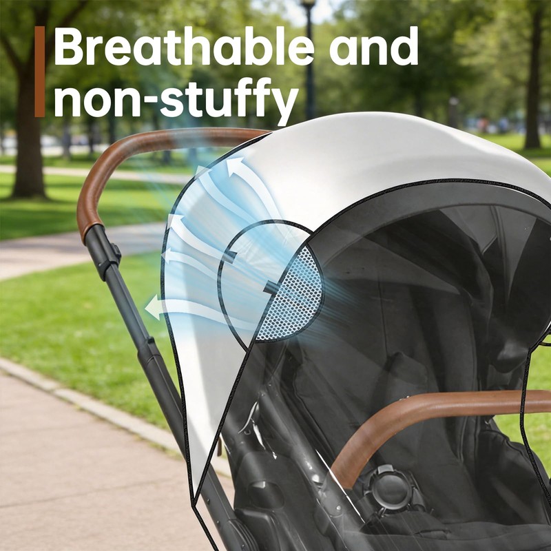 Stroller Rain Cover Compatible with Nuna Stroller, Universal Waterproof Windproof