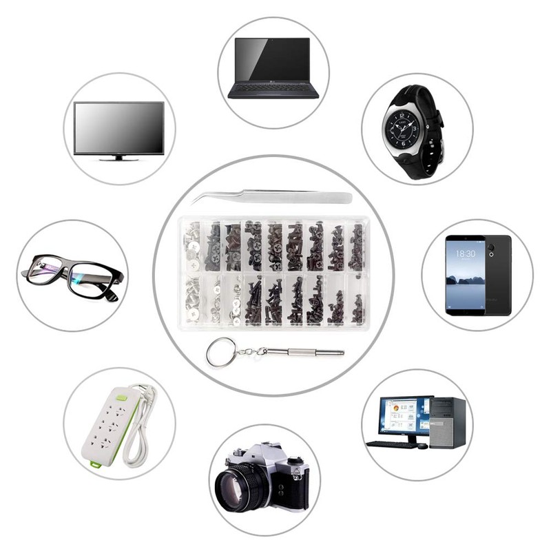 SRECNO 355pcs PC Screws Set M2 M2.5 M3 HDD M.2