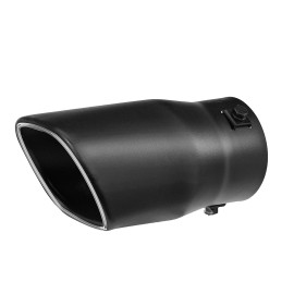 Tritrust Car Exhaust Tip Muffler Pipe Black Coating Stainless Steel Fit 1.75-2.5 inch⌀