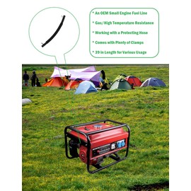 Generator Fuel Line Kit 3/16 for Small Engine Champion Honda Predator Coleman Generac Mini Bike w/Clamps