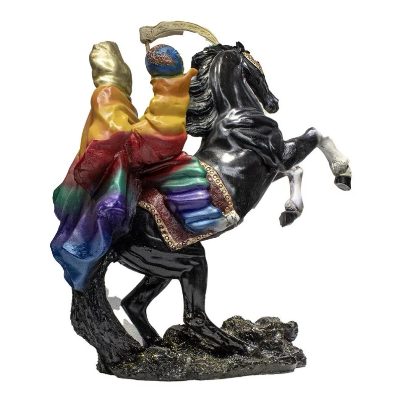 Imagen De Resina Santa Muerte Caballo 7 Potencias