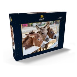 Three Donkeys On The Farm - Premium 1000 pieces Puzzle - MyPuzzle special collection from Puzzle Galaxy