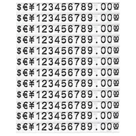 EUYKQNOI Price Tags, Price Labels, Price Indicator, Cube, Adjustable Number Display Stand, Retail Price Blocks, Pack of 12, for Jewellery, Watch, Ring, Price Marking, Black