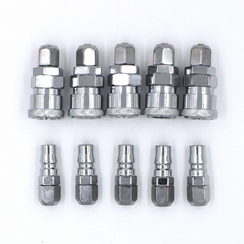 JomMart TL0452 Air Coupler Set of 5 for Urethane Hose