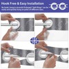 MOXDBT NO Hook Gray Shower Curtain with Snap-in Liner Set