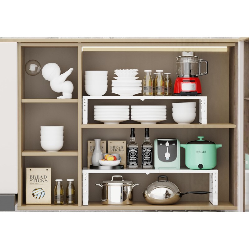 Jojocross Expandable Stackable Spice Rack Organizer for Kitchen Cabinet,Adjustable Counter