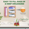 Ziplock bag organizer. Food bag storage. Wood Station. Wooden Nest.