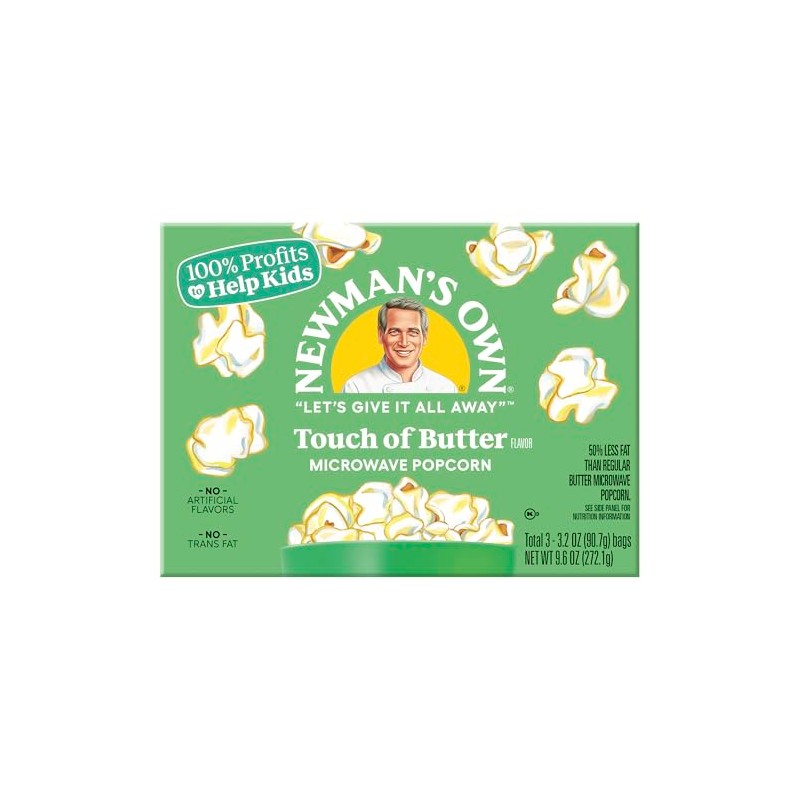 Newman's Own Microwave Popcorn - Touch of Butter | Kosher