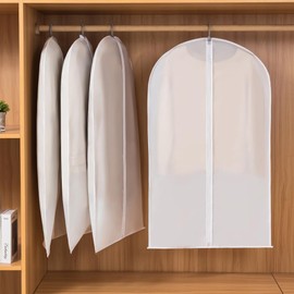 Clear Garment Covers Hanging Garment Bag With Zipper L 4pcs