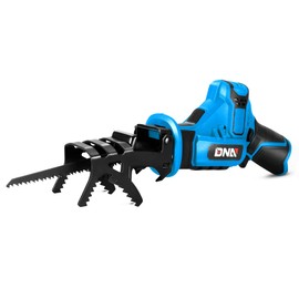 DNA MOTORING TOOLS-00165 12V Cordless Powered Reciprocating Saw with Blade & Holding Bracket for Woods/Metal/Plastic Cutting, Blue (Tool Only)
