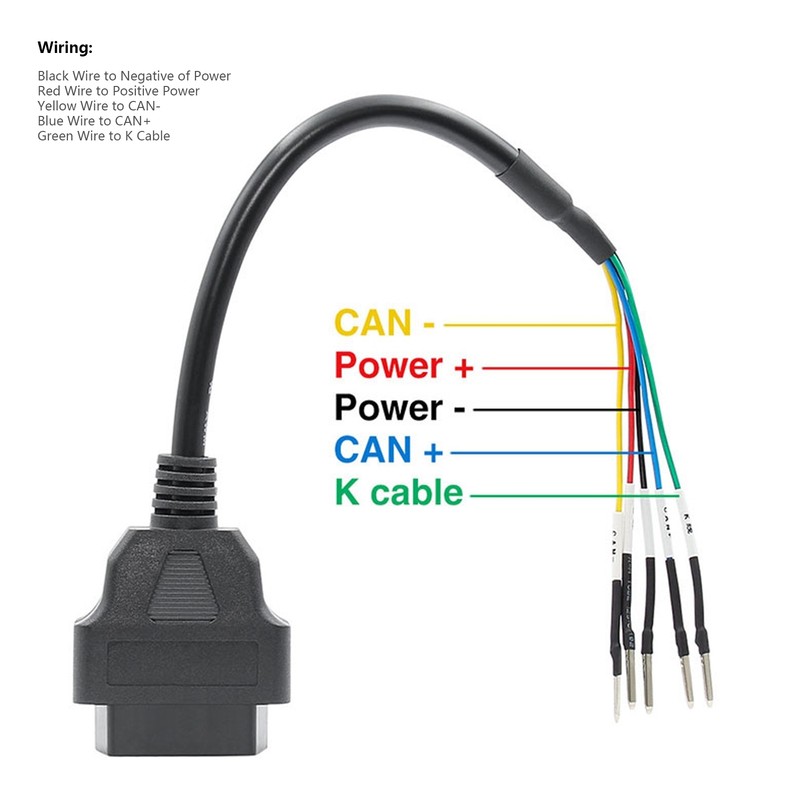 16PIN Cable Test Adapter Connector for Automobile Motorcycle Universal OBD