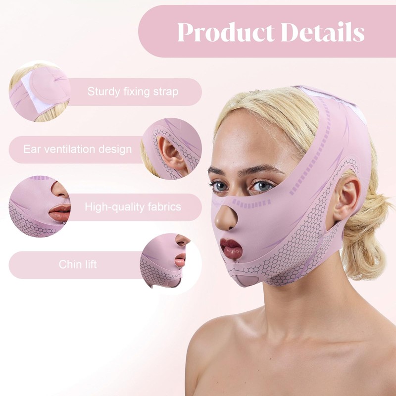 Hpmjz Chin Strap for Sleeping V Line Lifting Mask Reusable