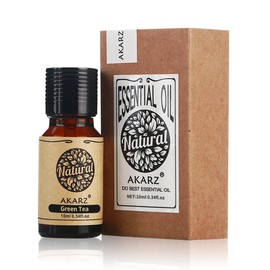 AKARZ Green Tea Essential Oil Natural Organic Pure Premium Therapeutic Green Tea Oil for Skin Body Hair Care,Diffuser, Candle,Soap,Making, DIY,Massage Aroma 0.34 Fl Oz (10ml)