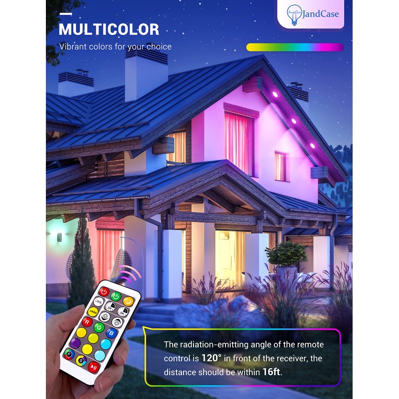 JandCase BR30 Color Changing Light Bulb, RGB+Warm+Cool White LED Flood