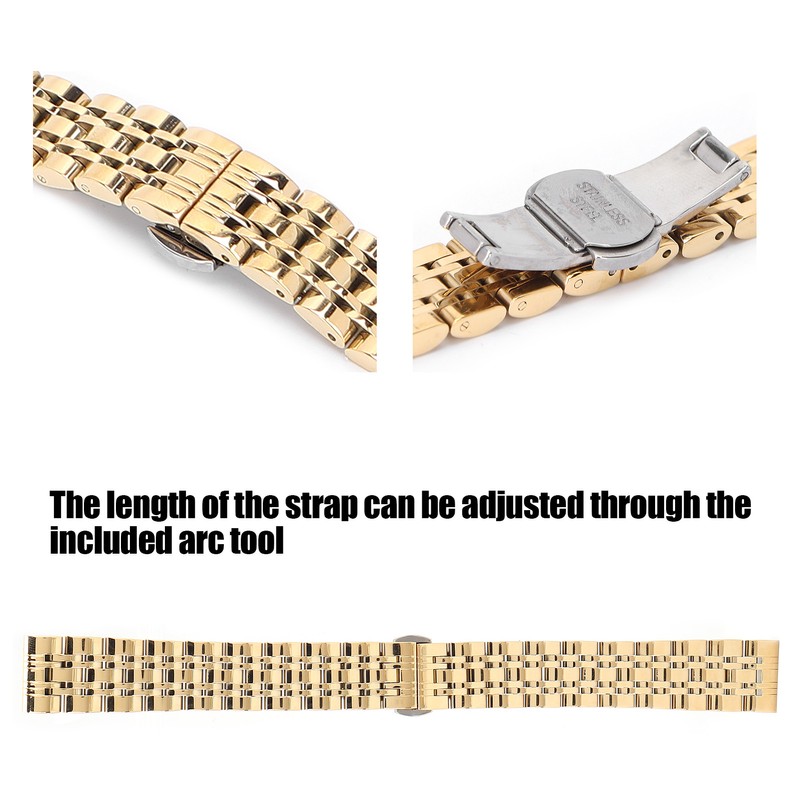 Professional Replacement Watch Band Length Adjustable Watch Strap Accessory Parts19mm
