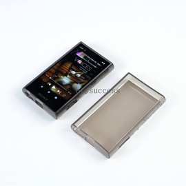 Soft Clear TPU Protective Shell Skin Case Cover for Sony Walkman NW-A300 Series NW-A306 NW-A307 Thin Lightweight Shockproof Anti-Scratch (Clear Black Case)