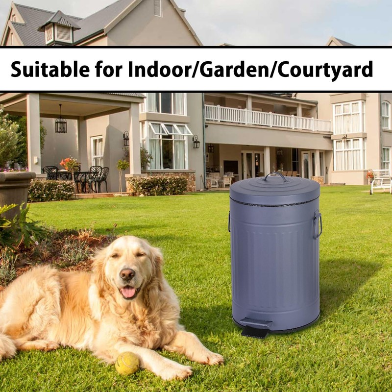 Umtiti Dog Poop Trash Can with Lid for Outdoors，3.2 Gallon