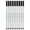 DOLLAR PS10 Felt Tip Pens, Medium Point (1.0 mm), BLACK,