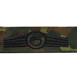 baum-m gmbh German Army Activity Badge ABC Personnel Original Cotton Fabric Black Embroidery on Camouflage