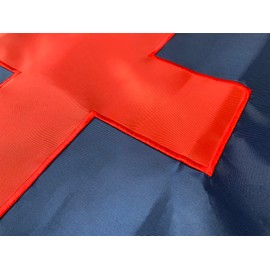 FRF FLAG Christian Flag 3x5 Ft, Made in USA,Outdoor Christianity Flags, Embroidered Cross, with 2 Brass Grommets and 4 Rows of Lower Stitches