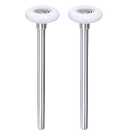 sourcing map Garage Door Rollers 2 Inch Nylon Roller for 2 Inch Garage Track 7 Inch Handle 11 Balls Sealed Bearings for Commercial and Home Garage Doors White Pack of 2