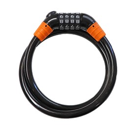 MOTO BASE Anti-theft Goods Motolock Series Dial Wire Lock with LED (smoke/orange) φ0.5 inches (12 mm) x 70.9 inches (180 cm) (MBLC-DYL-01-SSOR18)