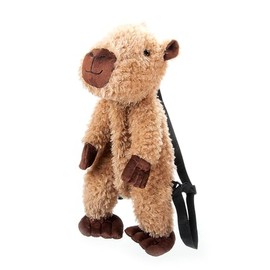 The Petting Zoo Capybara Stuffed Animal Plushie Backpack, Gifts for Kids, Wildlife Animal Toy, Brown Capybara Plush Toy Book Bag, 20 inches