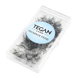 TEGAN LASH 500 Promade Fans Volume Eyelash Extensions, Handmade Loose False Eyelashes, From 3D - 16D, 0.03/0.05/0.07 Thickness, C/CC/D Curl, 9-15mm Length, Pestanas Pelo A Pelo (12D-0.03-CC-9)