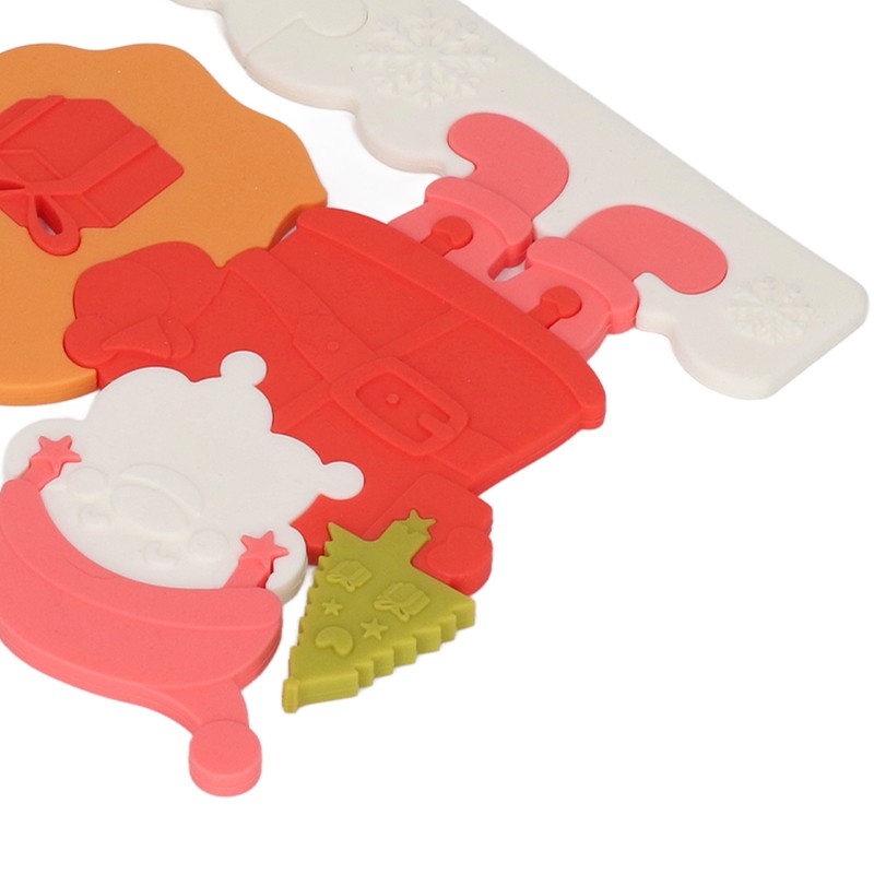 Christmas Jigsaw Puzzle Silicone Learning Educational Christmas Tree Puzzle Toy