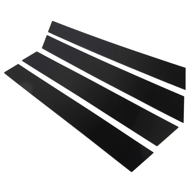 4pcs Window Pillar Post Trim Anti Scratch Glossy Black B