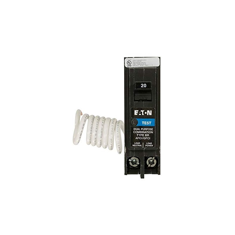 Eaton 15 amps Arc Fault/Ground Fault Single Pole Circuit Breaker