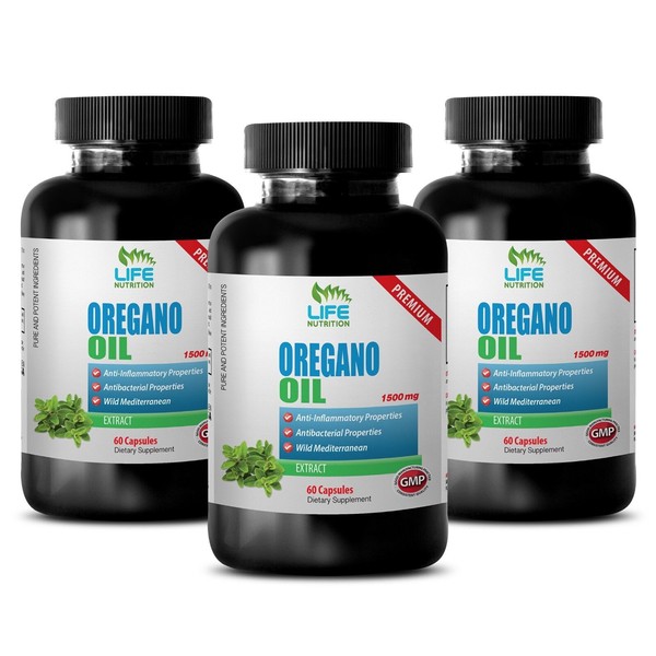 Oregano Oil Powder Capsules - Oregano Oil 1500mg - Focus Booster Pills 3B