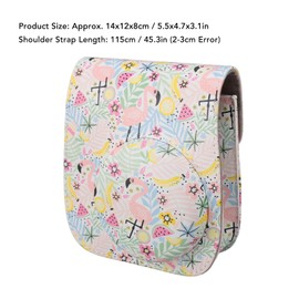 Sofortbildkamera-Tasche aus PU-Leder für 12 11 Kamera, Sofortbildkamera-Tasche mit Verstellbarem Schultergurt, für 12 11 Kamera-Schutztasche (Bunter Stil)
