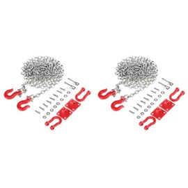 RC Car Tow Hook Trailer Chain, U Shaped RC Trailer Safety Chain, Tow Hook Accessories for RC Climbing Crawler Cart