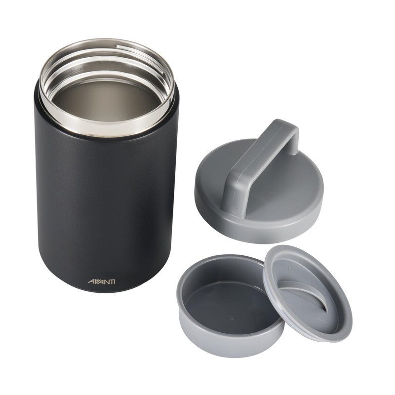 Avanti Insulated Food Jar with Nested Condiments Container and Leakproof