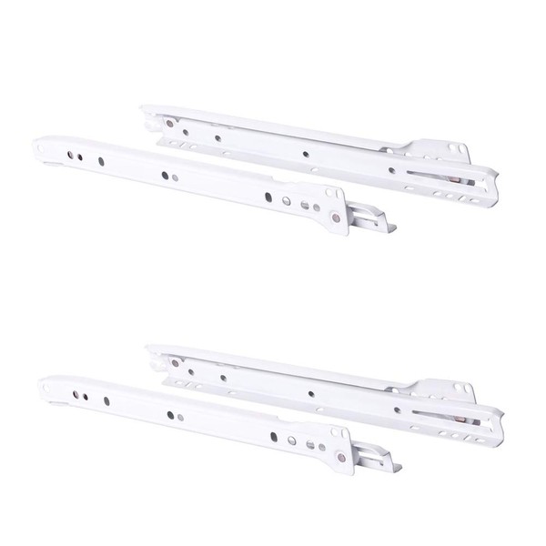 Gedotec drawer rails, pull-out 450 mm drawer rails, RAL 9003