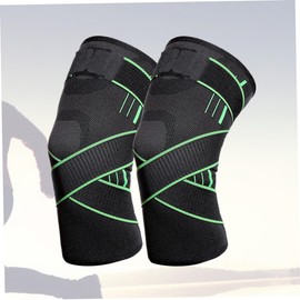 WOONEKY Sports Leg Brace Compression Pads 2 Pcs Protective Sleeve for Basketball Hiking Outdoor Elastic Breathable Non-slip for Injury Recovery