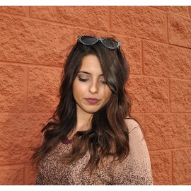 3 pairs of Cat Eye Sunglasses Plastic Pink White Black Polka Dots frames