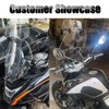 Kucehiup Motorcycle Windshield Extension,Universal Adjustable Clip-on Windscreen Extender for Hon