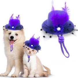 ComiMag Dog Hat Cat Hat Rabbit Hat Fascinator Hat Tea Party Hat Dog Sun Hat Cat Sun Hat Adjustable