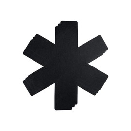 YOFASEN Black Non-woven Trivet Mat - Trivet for Kitchen Worktops -Heat Resistant Pot Coaster Kitchen Table Mats for Hot Pans, 3xBlack, diameter - 38cm